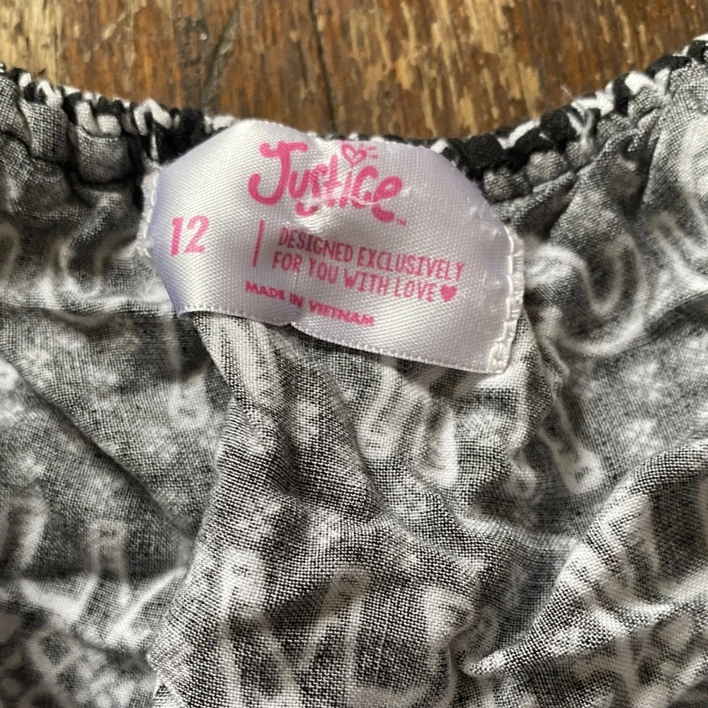JUSTICE Girls size 12 Elephant Shorts Romper